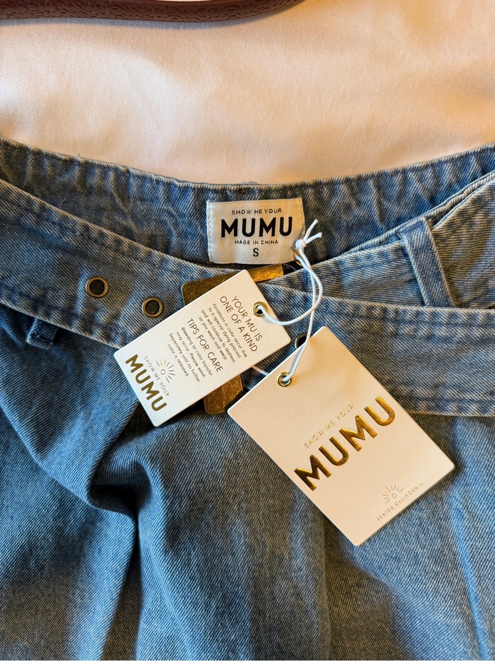 Show Me Your MuMu Lohan Mini Skort in Ozone Indigo — NWT Size S - Picture 6 of 6